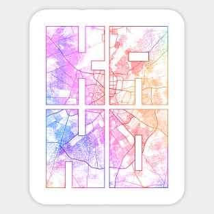 Kano, Nigeria City Map Typography - Colorful Sticker